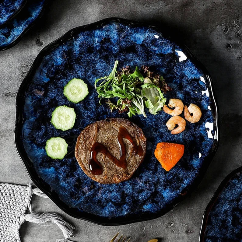 Blue Nebula 10-Piece Dinnerware Set – Elegant & Celestial Dining