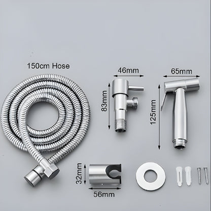 SilkStream Stainless Steel Bidet Sprayer – Hygienic Handheld Toilet Shower for Modern Bathrooms