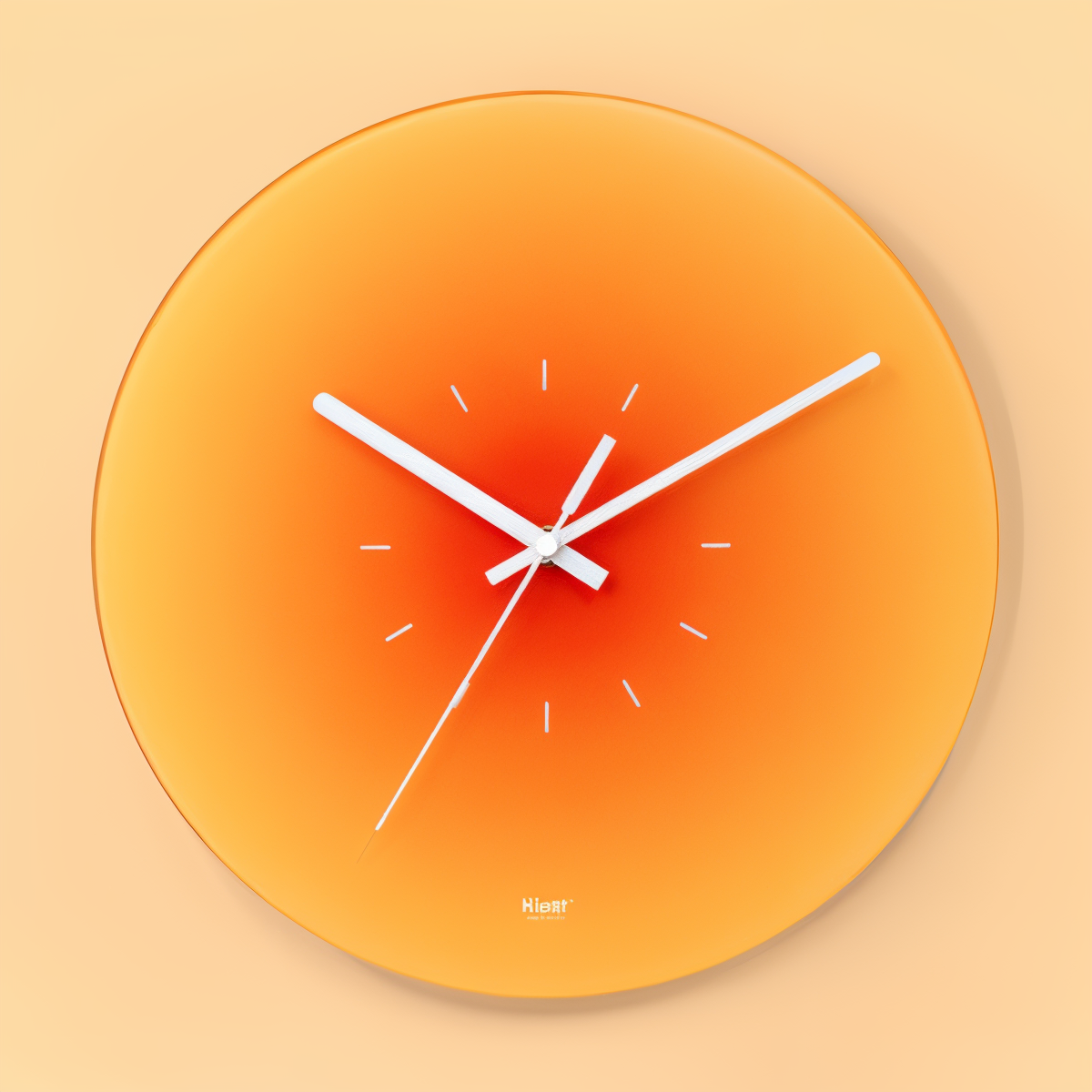 Sunset Glass Wall Clock – Vibrant Silent Non-Ticking Round Clock for Home Decor