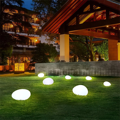 PebbleLED Garden Stone Lights – Solar-Powered Outdoor Lighting with Remote Control | IP65 Waterproof