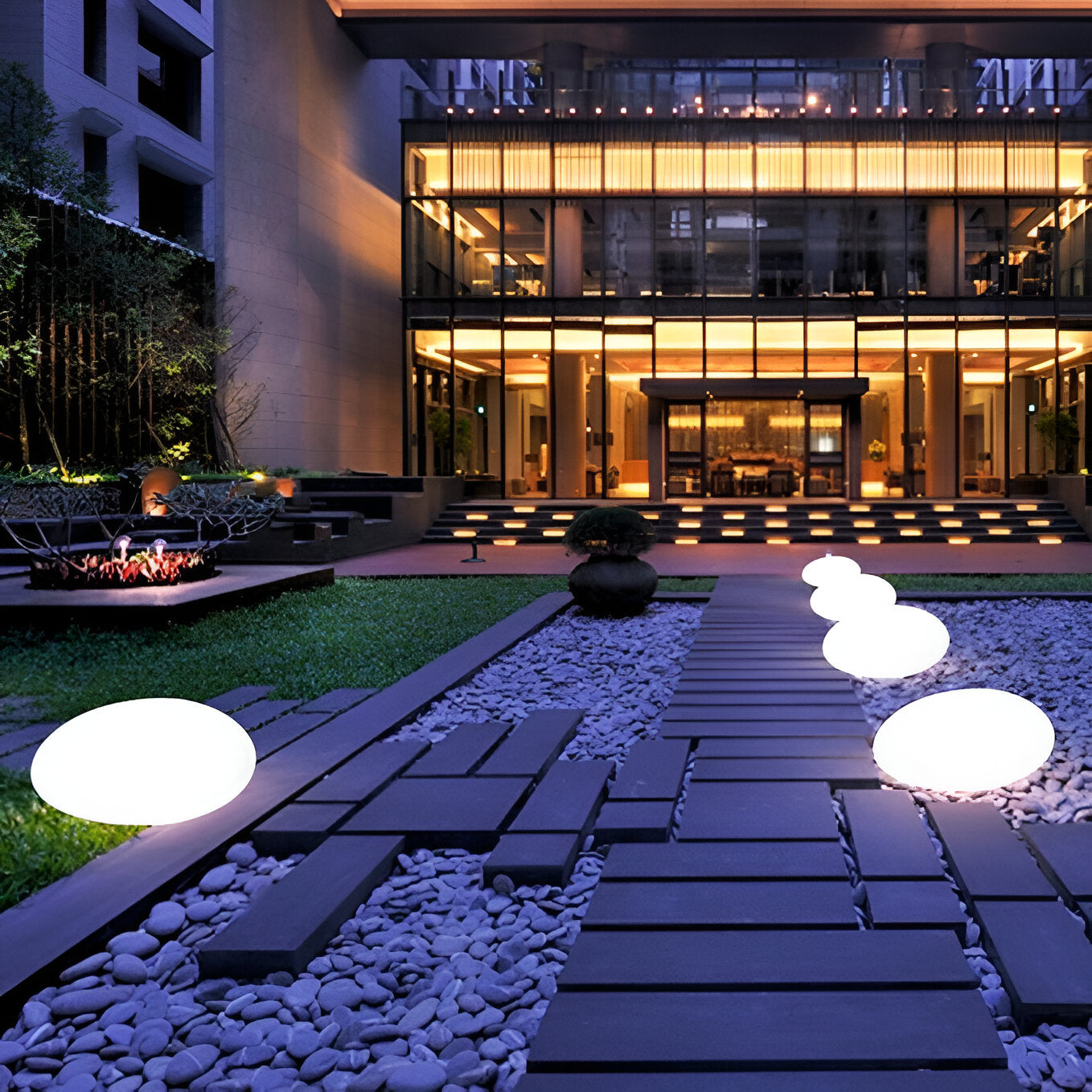PebbleLED Garden Stone Lights – Solar-Powered Outdoor Lighting with Remote Control | IP65 Waterproof