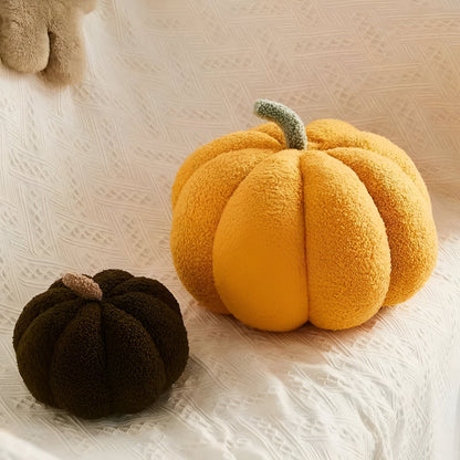 Plush Textured Pumpkin Cushion – Soft Decorative Pillow for Cozy Interiors