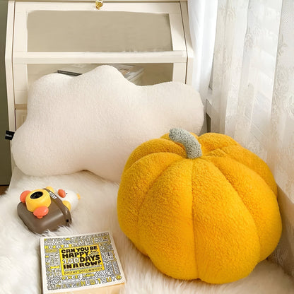 Plush Textured Pumpkin Cushion – Soft Decorative Pillow for Cozy Interiors