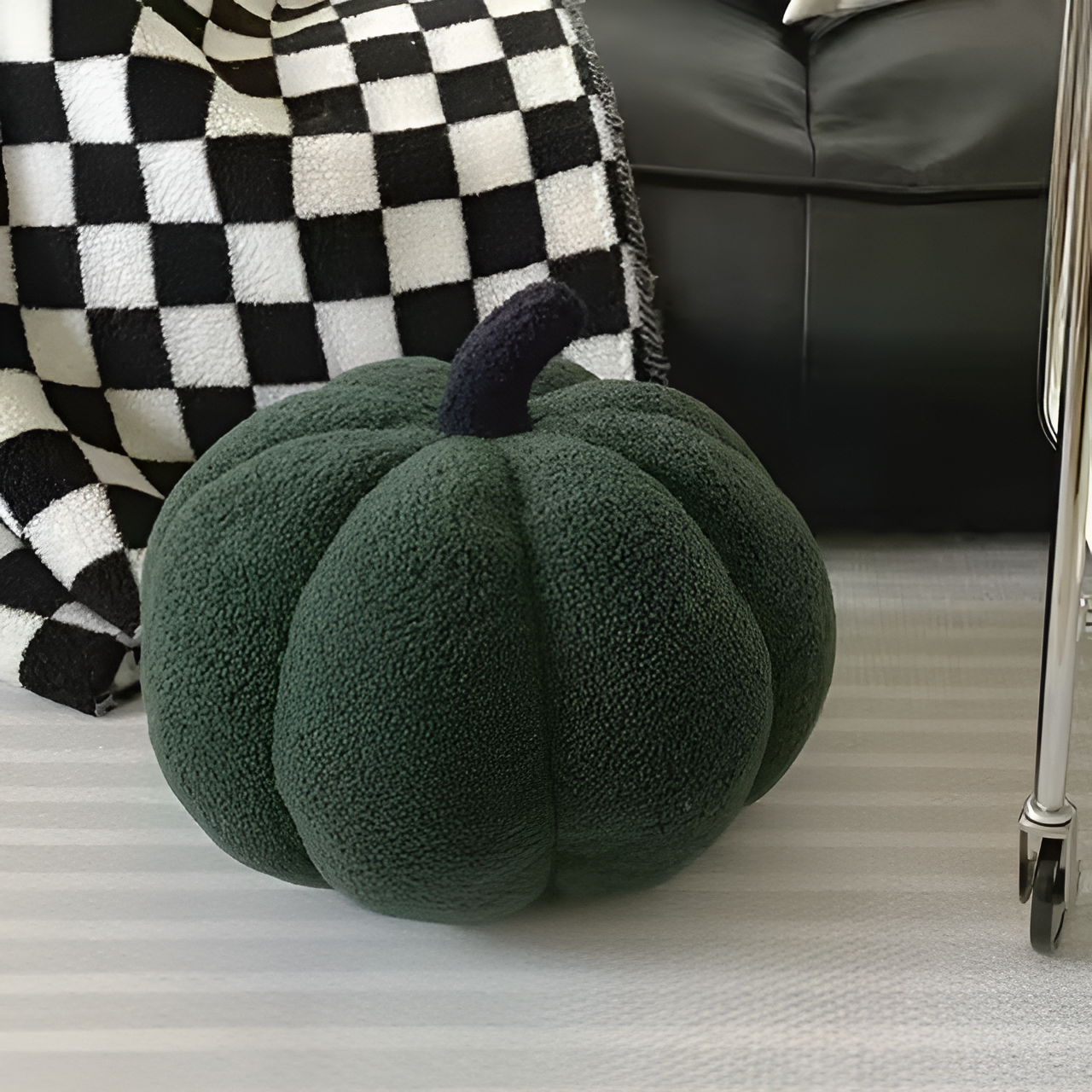 Plush Textured Pumpkin Cushion – Soft Decorative Pillow for Cozy Interiors