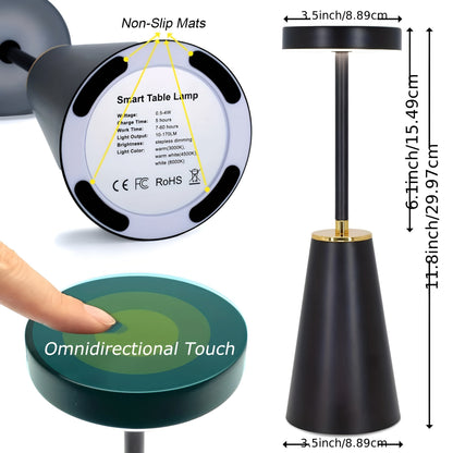 AuraTouch – Luxury Wireless Touch Lamp for Elegant Mood Lighting
