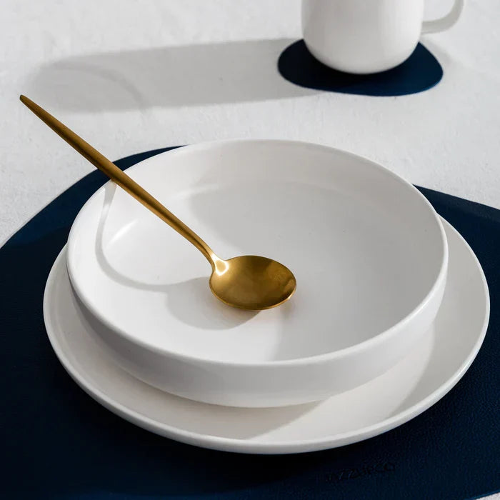 Minimalist Flatware Set – 20-Piece Titanium-Coated Stainless Steel Cutlery | Modern Matte Finish for Elegant Dining