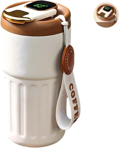 IsoCup Smart Stainless Steel Thermal Bottle with Digital Temperature Display – 450ml Insulated Travel Mug