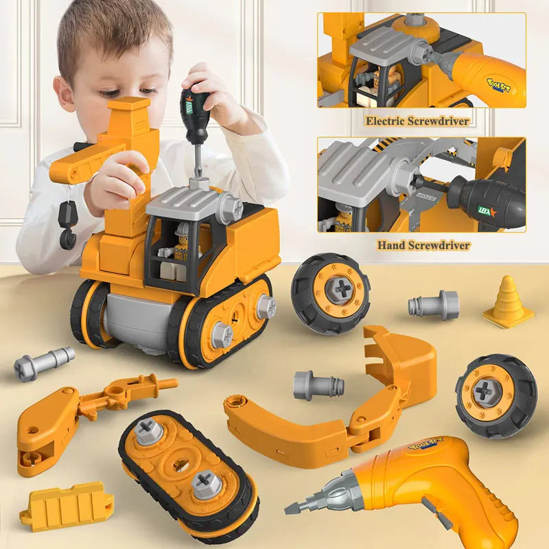 Constructo Build & Play Vehicle Set – Educational Construction Toy for Kids (120+ Pieces)