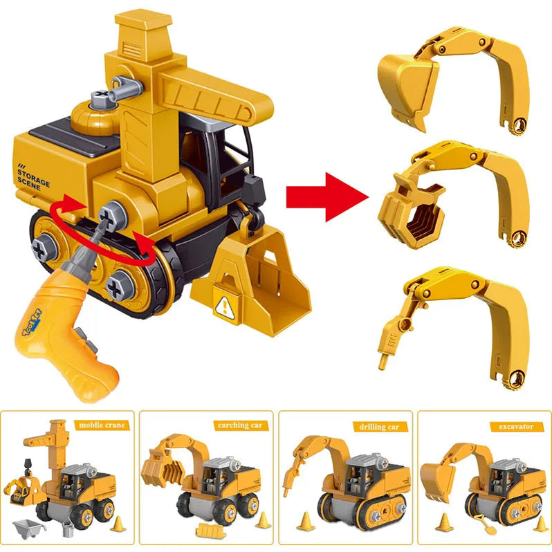 Constructo Build & Play Vehicle Set – Educational Construction Toy for Kids (120+ Pieces)