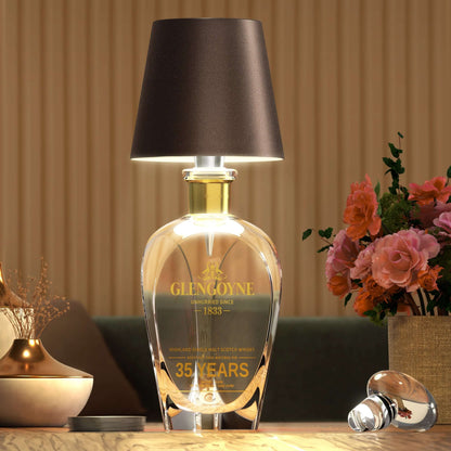 EcoGlow - Stylish LED Bottle Lamp for Sustainable Interior Design