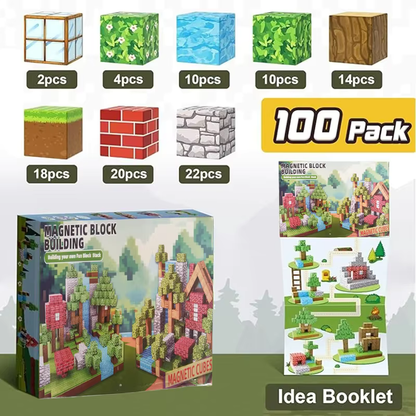 MagniCraft Magnetic Building Set – Creative 100-Piece Block Kit for Kids