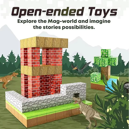 MagniCraft Magnetic Building Set – Creative 100-Piece Block Kit for Kids