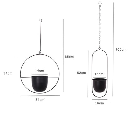 DecoBloom Hanging Planter – Elegant Indoor & Outdoor Metal Plant Pot with Chain