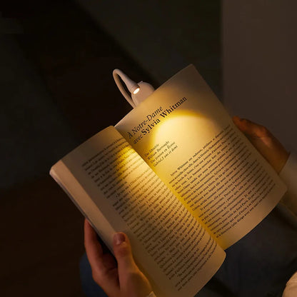 Mini Portable Clip-On Book Light – USB Rechargeable LED Reading Lamp with 360° Rotation