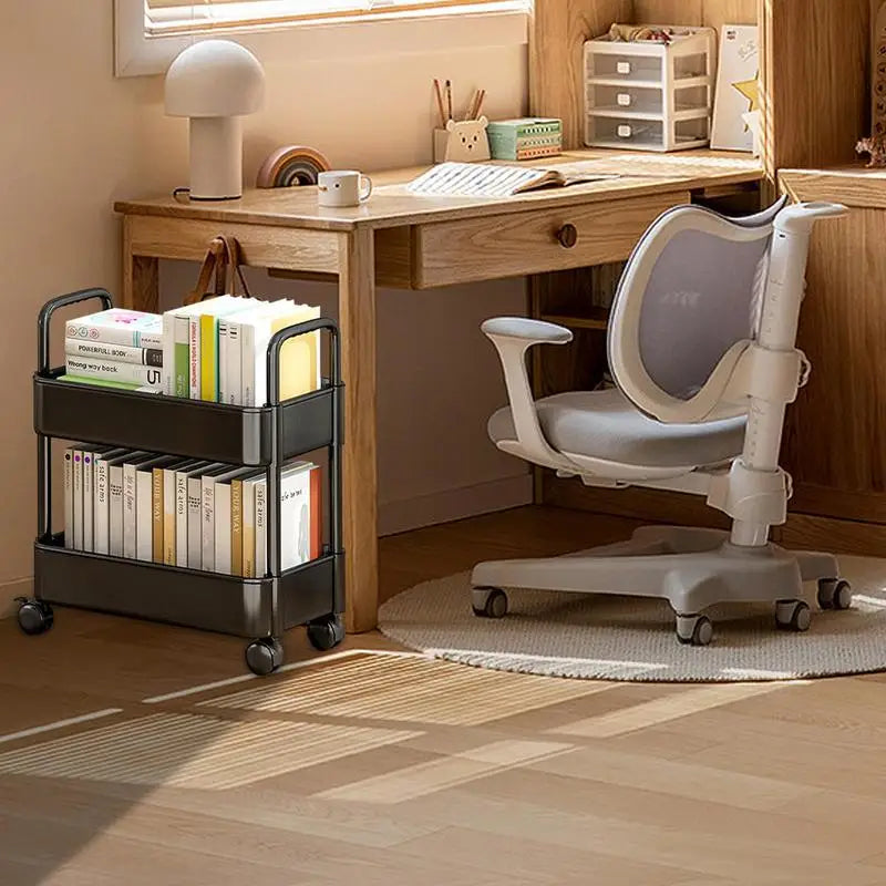 Dalton – Mobile Bookshelf Trolley with Wheels | Compact Book Storage & Organiser