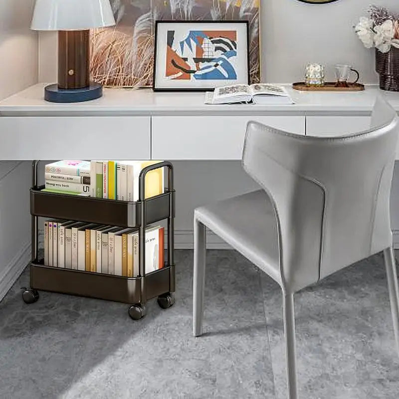 Dalton – Mobile Bookshelf Trolley with Wheels | Compact Book Storage & Organiser