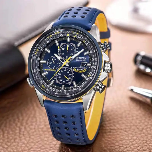 Quartz Chronograph Men’s Watch – Waterproof Stainless Steel Wristwatch with Date & Luminous Hands