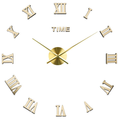 Elegance Wall Clock – Large Modern Geometric DIY Quartz Clock for Living Room