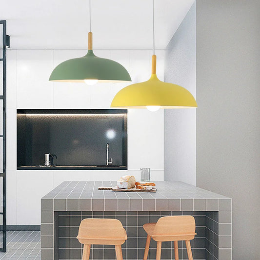 NordicOak Scandinavian Oak Ceiling Light – Modern LED Pendant Lamp