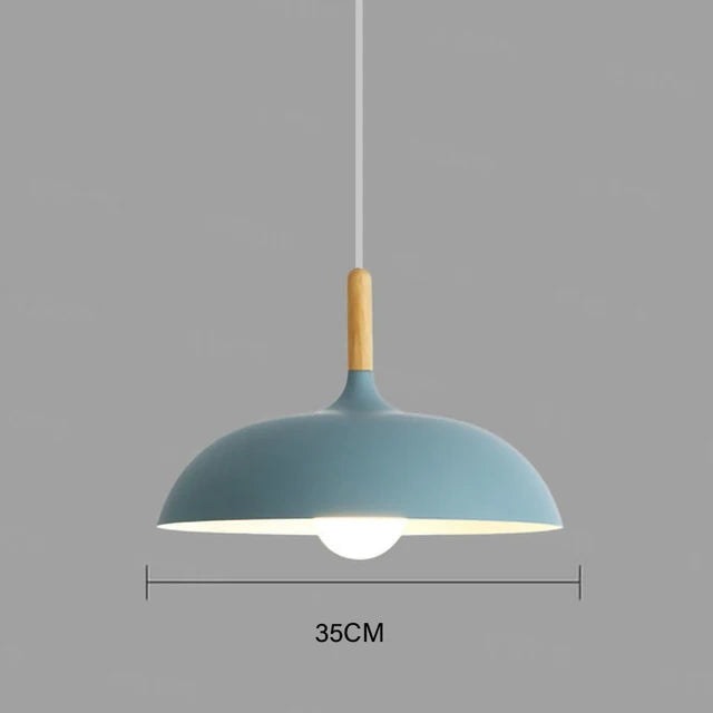 NordicOak Scandinavian Oak Ceiling Light – Modern LED Pendant Lamp