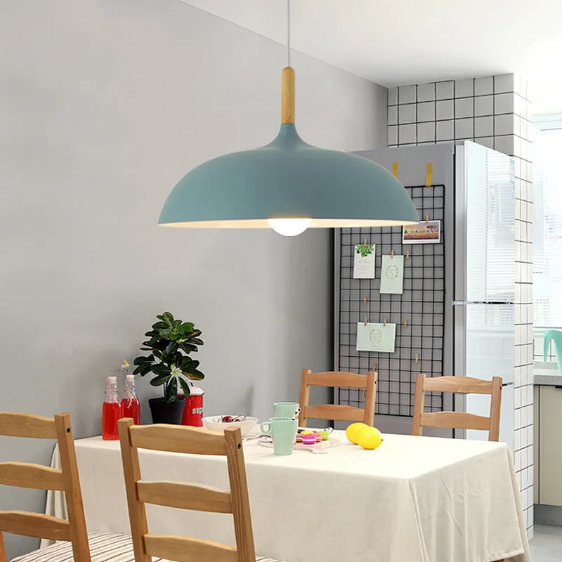 NordicOak Scandinavian Oak Ceiling Light – Modern LED Pendant Lamp