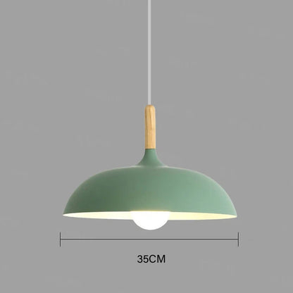 NordicOak Scandinavian Oak Ceiling Light – Modern LED Pendant Lamp