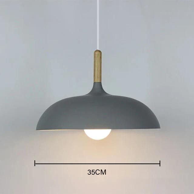 NordicOak Scandinavian Oak Ceiling Light – Modern LED Pendant Lamp