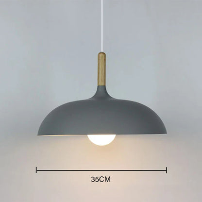 NordicOak Scandinavian Oak Ceiling Light – Modern LED Pendant Lamp