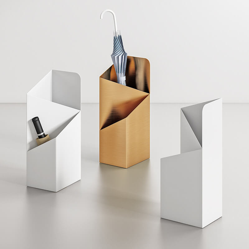 DripFrame Umbrella Stand with Drip Tray – Scandinavian Minimalist Metal Umbrella Holder