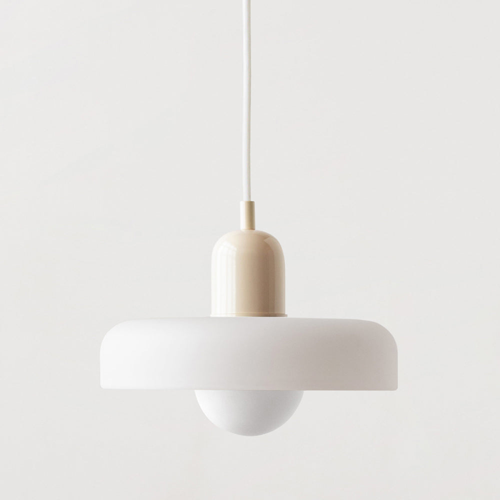 Coloured Glass Pendant Light – Elegant Bauhaus-Style Hanging Lamp for Living Room & Dining Area