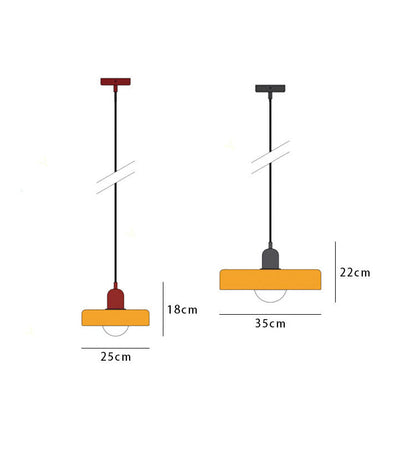 Coloured Glass Pendant Light – Elegant Bauhaus-Style Hanging Lamp for Living Room & Dining Area