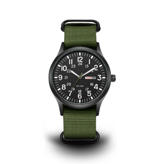 Men’s Rugged Outdoor Watch – Waterproof Military-Style Stainless Steel Timepiece