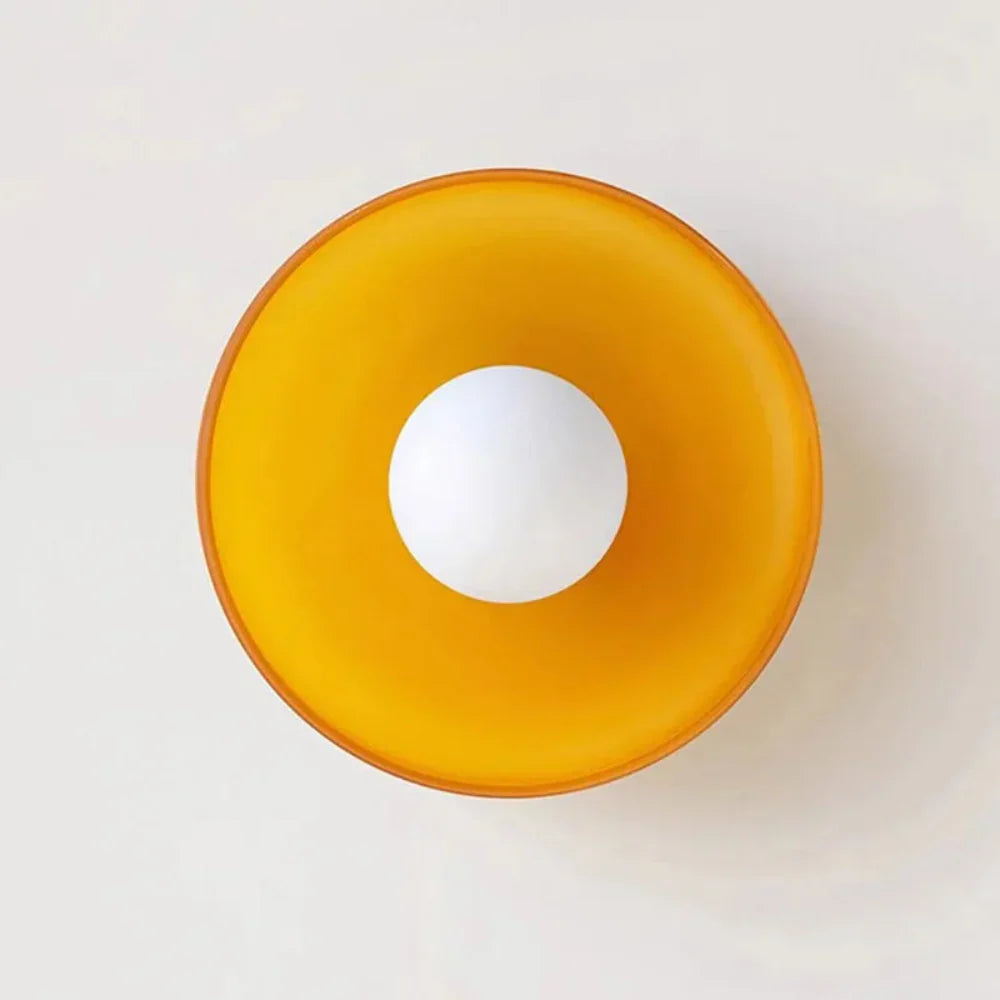 PureGlow Minimalist Glass Ceiling Light – Scandinavian Flush Mount Fixture