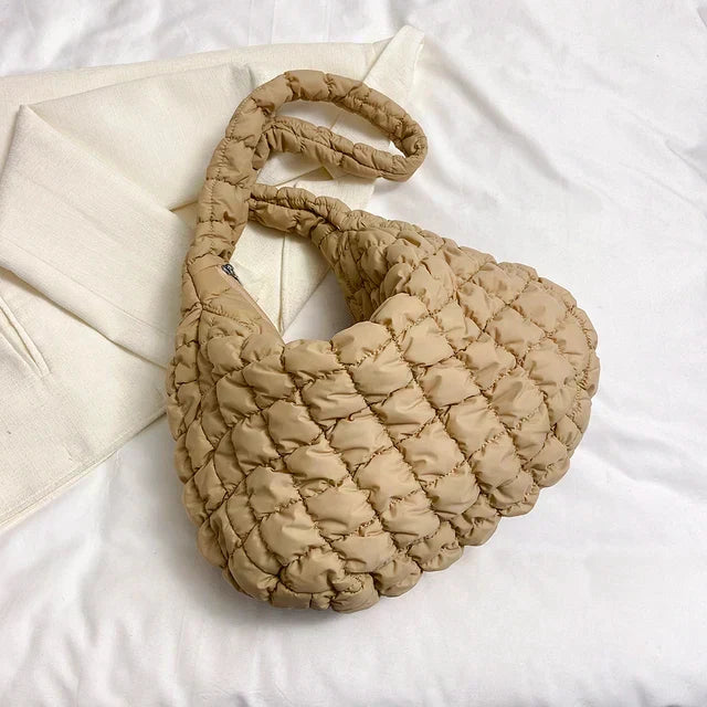 Stylish Quilted Crossbody Bag – Elegant Everyday Shoulder Handbag with Adjustable Strap
