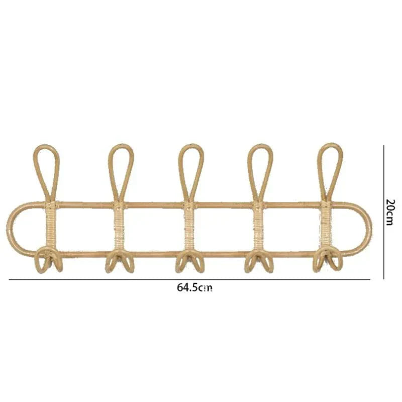 BohoLoop | Retro Rattan Wall Hook – Stylish & Functional Bohemian Storage