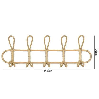 BohoLoop | Retro Rattan Wall Hook – Stylish & Functional Bohemian Storage