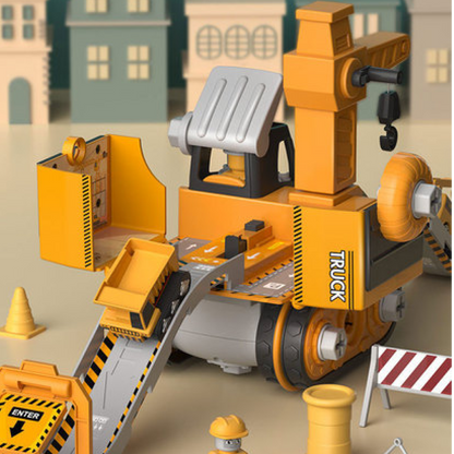 LittleBuilder – Construction Truck, Excavator & Crane Playset for Kids