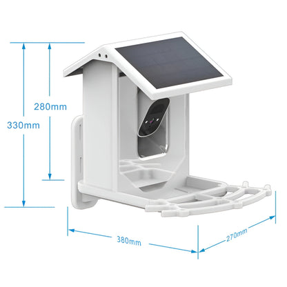 Auxco | Smart Bird Feeder with 1080P HD Camera, AI Bird Recognition & Solar Charging