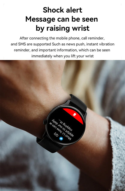 Smart Gold Women’s Smartwatch – Elegant Stainless Steel Design with Activity Tracking & Notifications