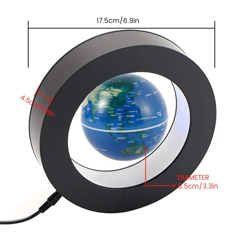 Levitating LED Globe – Magnetic Floating World Map with Light-Up Frame | Modern Decor & Unique Gift Idea