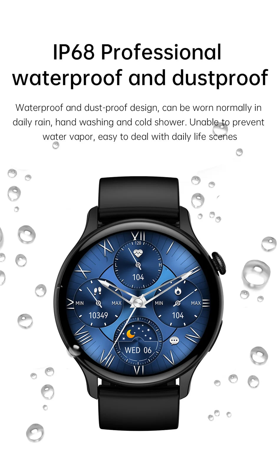 Smart Gold Women’s Smartwatch – Elegant Stainless Steel Design with Activity Tracking & Notifications