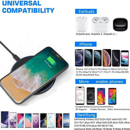 30W Fast Wireless Charging Pad | Premium USB-C MagSafe Charger for Apple iPhone, Samsung & Android