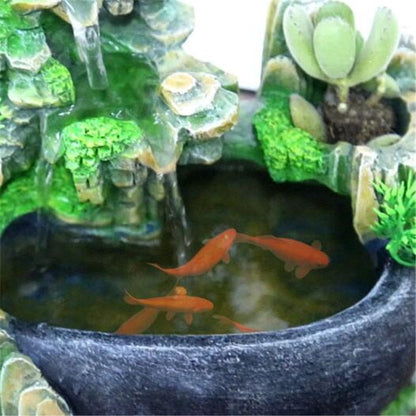 ZenFlow Indoor Tabletop Fountain – LED Light Water Feature for Home, Office & Relaxation Décor