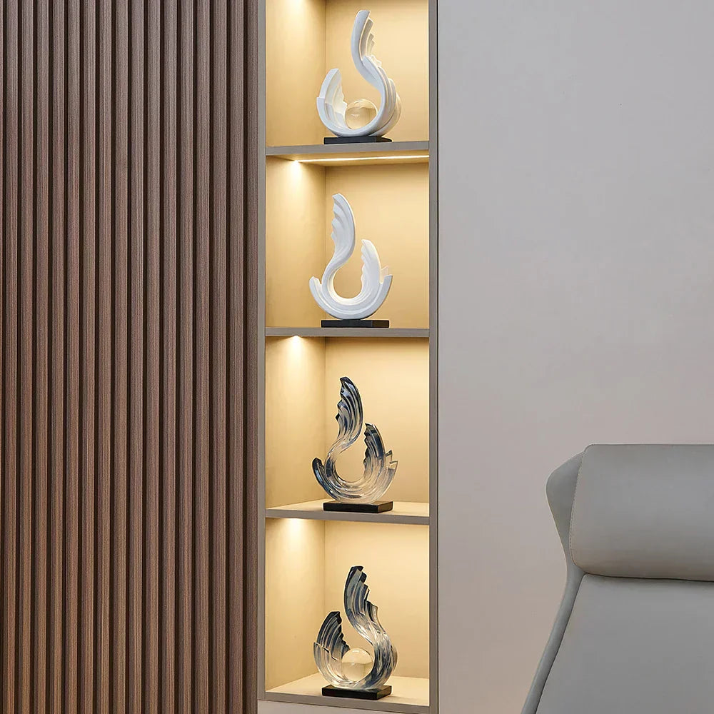 Ethereal Flow – Elegant Glass Ornament with Graceful Design