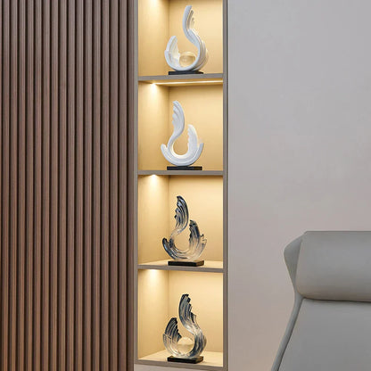 Ethereal Flow – Elegant Glass Ornament with Graceful Design