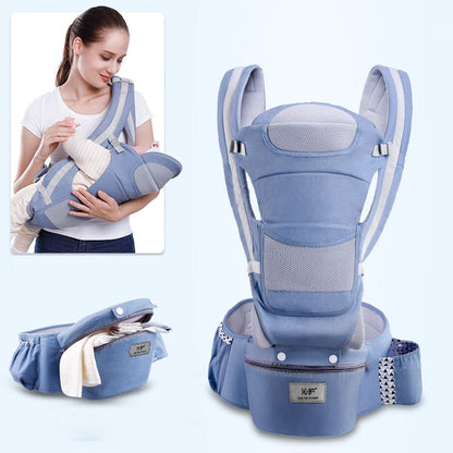 3-in-1 Ergonomic Baby Carrier with Storage Pouch – Soft Cotton Newborn to Toddler Carrier