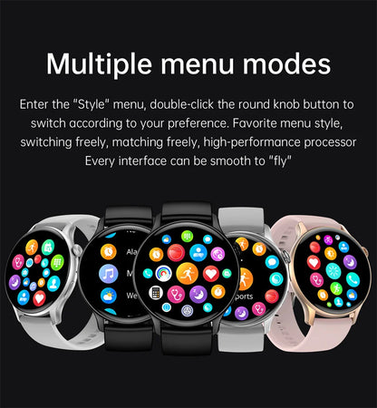 Smart Gold Women’s Smartwatch – Elegant Stainless Steel Design with Activity Tracking & Notifications