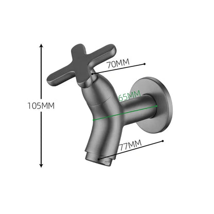 BrassFlow – Wall-Mounted Cold Water Tap in Solid Brass