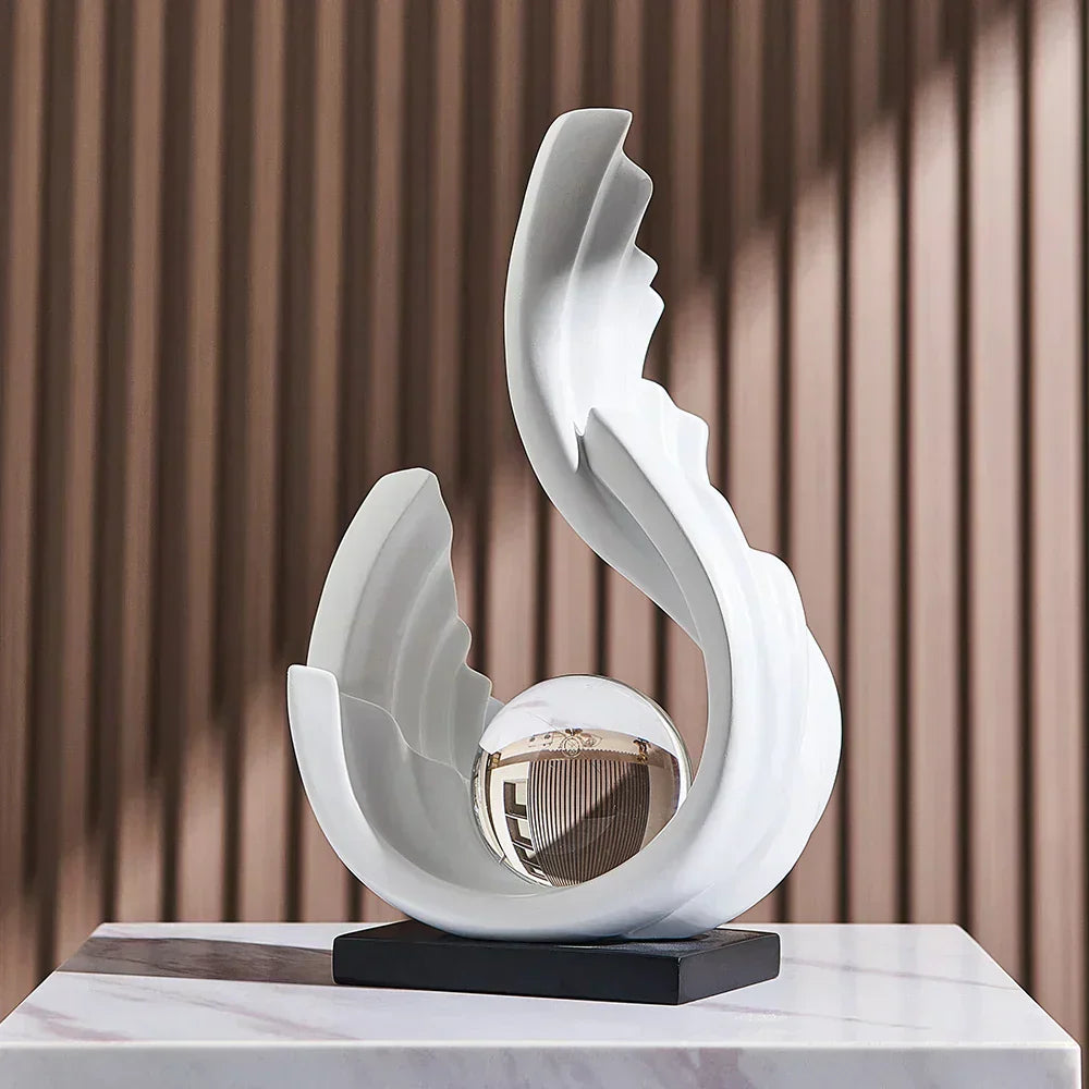 Ethereal Flow – Elegant Glass Ornament with Graceful Design