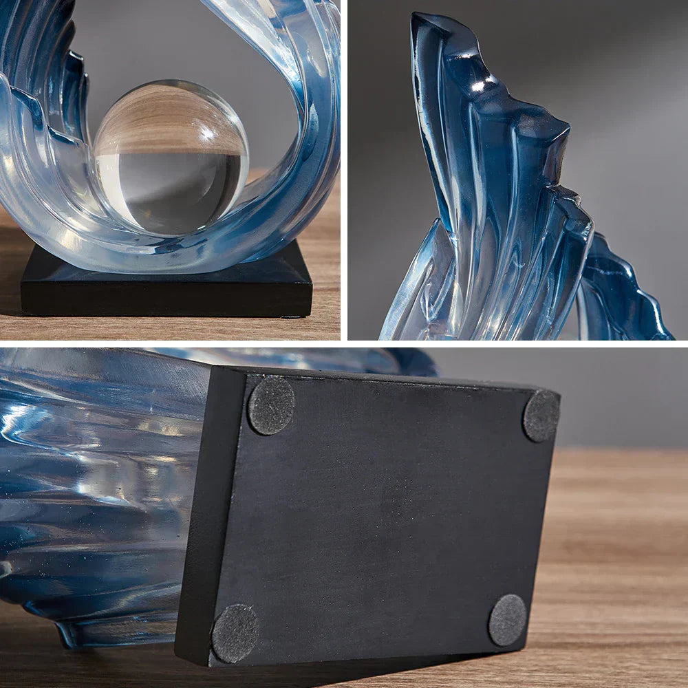 Ethereal Flow – Elegant Glass Ornament with Graceful Design